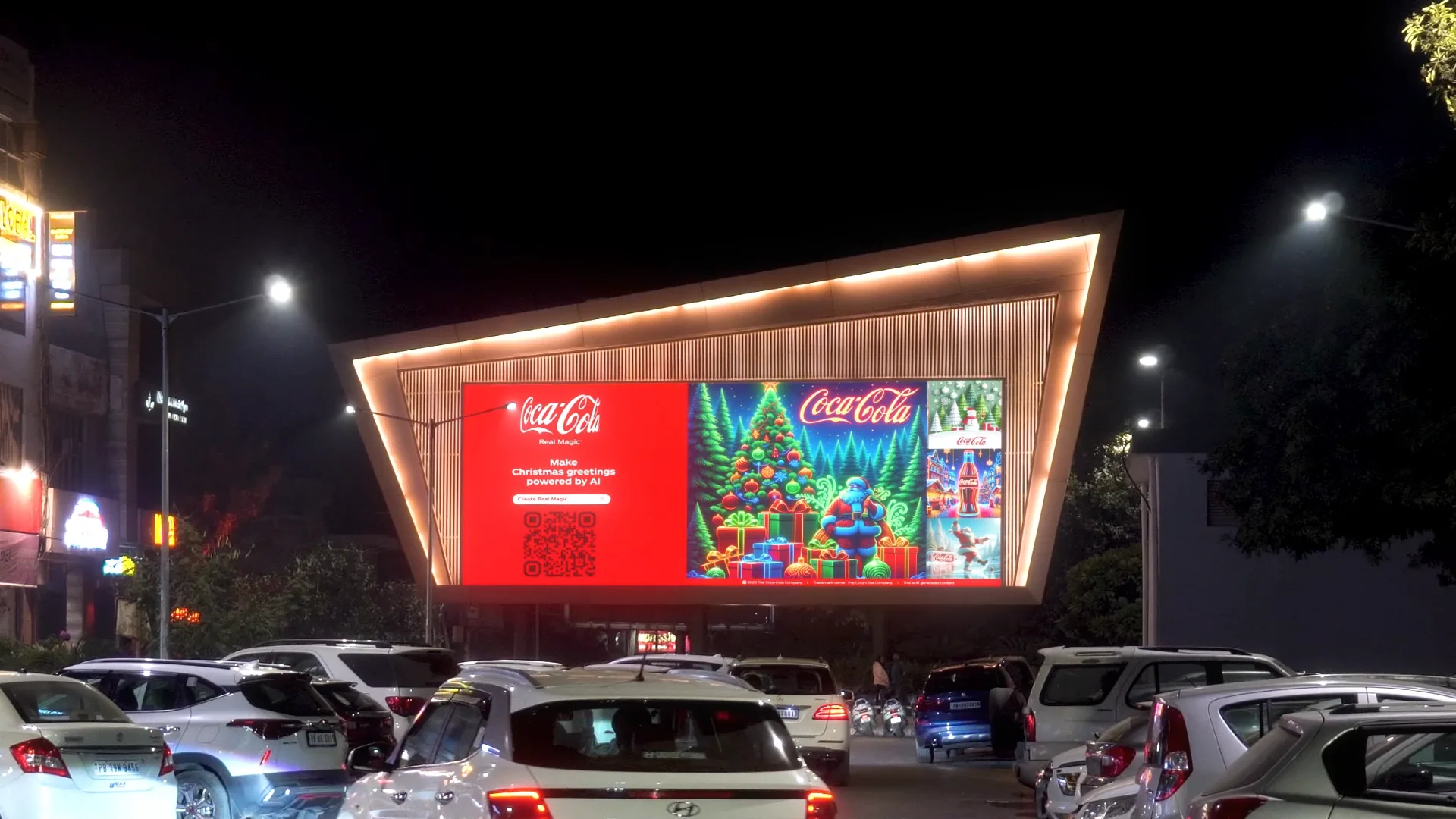 Coca Cola Night Illuminated DOOH Billboard Advertising